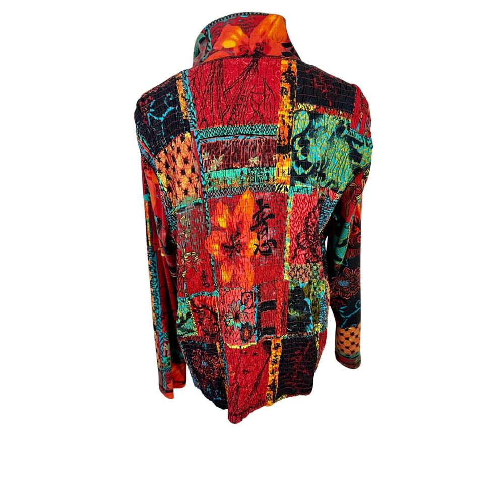 Spa By Chico's Patchwork Boho Knit Lightweight Fr… - image 2